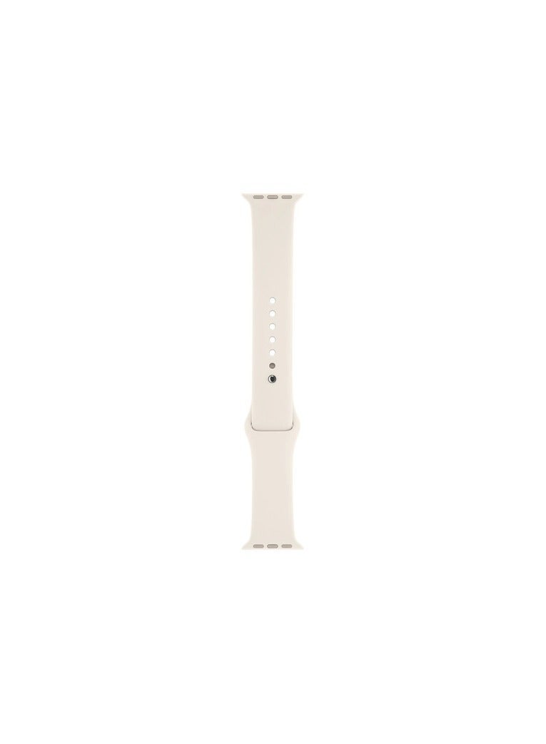 TWEGGON Silicone Sport Band/Strap for Apple Watch All Series Compatible with 46mm/45mm/44mm/49mm Starlight - Image 3